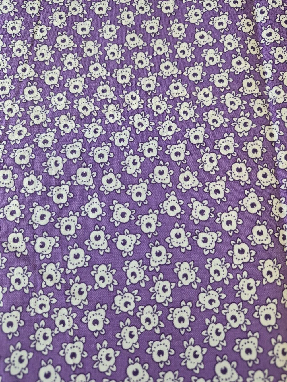 Jo-Ann Cotton Fabric Purple Floral Print 35x43”